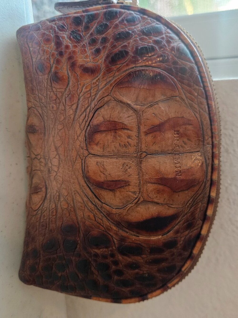Brahmin Makeup Bag/ Small Clutch Almond Melbourne
